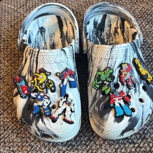 CROCS Kids Transformer Clogs - Black and White
